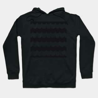 Black and White Scalloped Modern Pattern Hoodie